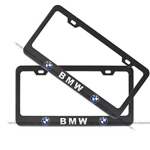 2Pieces Newest Matte Aluminum Alloy License Plate Frame for BMW