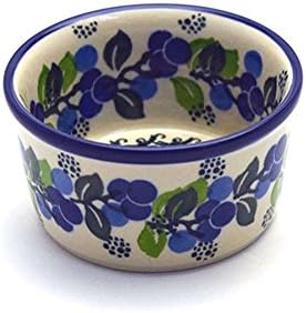 Polish Pottery Ramekin - Blue Berries
