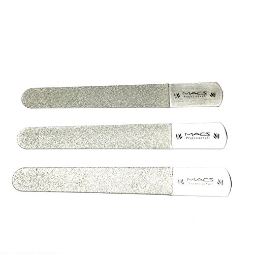 SAPPHIRE Stainless Steel Diamond Sapphire Nail File To Clean Your Nail After Cut Or Trim Professional Quality 3 PCS SET Macs-0787
