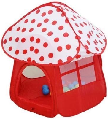 SunnnyCat Magic Play Tent House, Cute Mushroom In Red And White Spots, Portable Packing For Gift Idea
