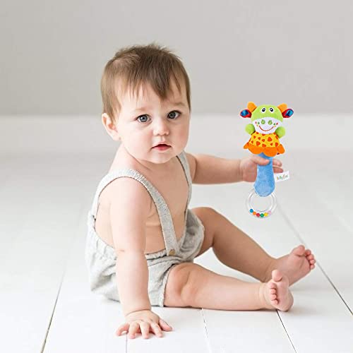 Baby Soft Rattles Toys,Infant Sensory Development Hand Grip Toys,Cute