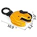 BestEquip 2T Plate Clamp 4400Lbs Plate Lifting Clamp Jaw Opening 0.6 inch Vertical Plate Clamp for Lifting and Transporting Yellow