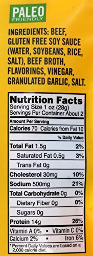 Zero Sugar Beef Jerky Original Flavor, 8.8 Ounces (pack of 4, 2.2 ounce bags) - //coolthings.us