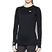 Under Armour Women's Base 3.0 Crew Long-Sleeve T-Shirt , Black (001)/Glacier Gray , Medium