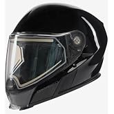 Ski-Doo Oxygen Flow Helmet, DOT Certified, Black/Matte Black/White, Adult Unisex, XS-3X, Lightweight M-Forge Composite Shell, Heated Visor, 2025 Model