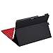 Valkit Microsoft Surface 3 Case, Compatible Surface 3 Type Cover, Folio PU Leather Stand Cases and Covers Bag Skin with Stylus Pen Holder Compatible with Surface 3 10.8 Inch Original Keyboard, Black