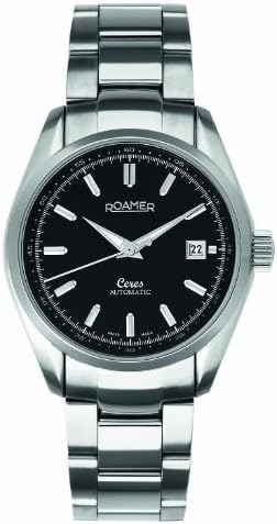 Roamer of Switzerland Men's 932637 41 55 90 A Venus Automatic Black Dial Stainless Steel Date Watch