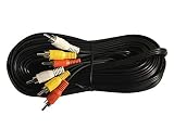Your Cable Store 50 Foot RCA Audio/Video Cable 3 Male to 3 Male