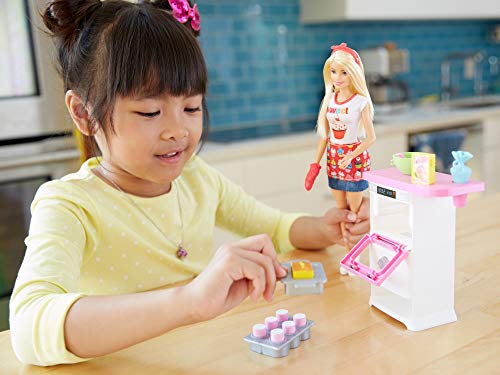 Barbie FHP57 - Barbie-Puppe mit Backofen und aufgehendem Gebäck, Spielzeug ab 3 Jahren – Bild 3