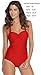 Angerella Retro Vintage Women One Piece Pin Up Bating Suits,Red,US 10-12=Tag Size 2XL