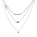 Layered Necklaces Long Chain Hamsa Hand of Fatima Evil Eye Necklaces Pendant for Women Rose Gold