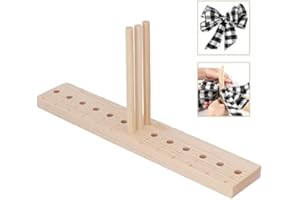 Oak Bow Maker Tool with 3 Long Sticks, Lightweight Portable DIY Ribbon Craft Making Tool for Wreaths, Hair Bows