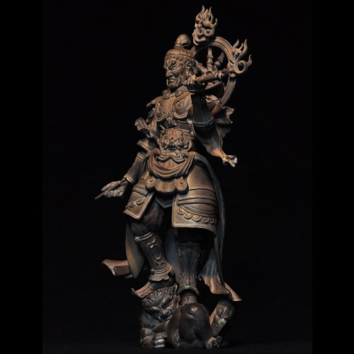 Kaiyodo Takeya Revoltech Action Figure: #002 Komokuten Wooden Version