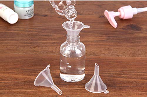 Astra Gourmet Small Clear Plastic Mini Funnels for Bottle Filling Perfumes Essential Oils Science Laboratory Chemicals Arts and Crafts Supplies 20pcs