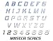 Boat & Jetski Registration Numbers - Domed/raised Decal (16 Pcs) Plain Chrome / Master Series Font Style