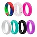Silicone Wedding Ring For Women, Silicone Wedding Band, iCharmore 7 Rings Pack Engagement Ring, Comfort and Safe For Active Lifestyle