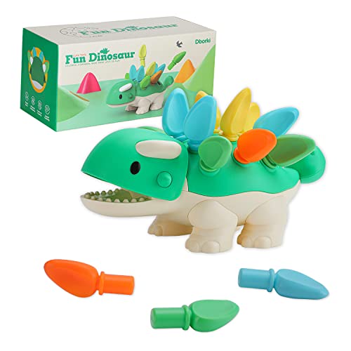 FYHAP Dinosaur Montessori Toys for 1 Year Old, Dinosaur Plugging Toys