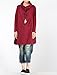 Mordenmiss Women's New Cowl Neck Long Sleeve Tunics Tops M Red