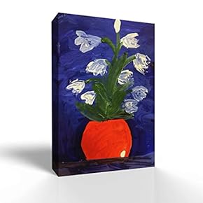 Canvas Wall Art for Living Room,Bedroom Home Artwork Paintings Minimalist Flowers Ready to Hang - 12x18 inches