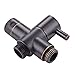 KES Bathroom Modern BRASS Shower Arm Diverter Quarter Turn Hand Held Showerhead Flow Control Valve Handheld Spray Head Diverter Oil Rubbed Bronze, PV4-7