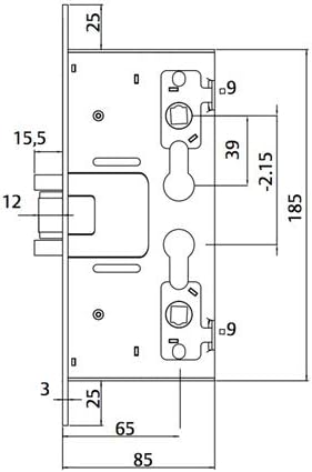 Tesa Securit france Safety Lock Cylinder Lock Lock reversible cf 500 emergency door; - Image 3