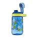 Rubbermaid Leak-Proof Chug Kids Water Bottle, 14 oz, Varsity Blue with Folded Hexagons Graphic