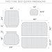 BDK Venice Series Car Seat Covers for Auto - Beige Stripes on Flat Black Cloth - Universal Fit 9 Piece