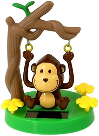 Solar Dancing Monkey, Solar Powered Toys, Swinging Cute Monkey, Solar Toy, Dancing Solar Toys for Car Decor by Thrifty Shopper