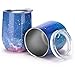 NEWBEA 2pcs Wine Tumbler with Lid, 12 Oz Double Wall Vacuum Insulated Stemless Glass, Stainless Steel Wine Cup for Wine, Coffee, Drinks, Champagne, Cocktails