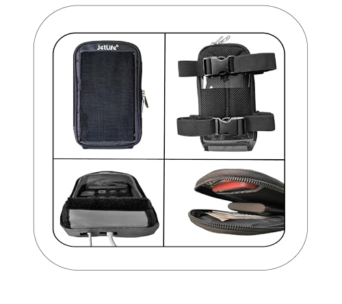 JETLIFE Moped Mobile Holder Vespa Scooter EV Bike, Moped Phone Holder Mount, Cell Phone Holder Mount, Fits All Smartphones Upto 7.2'' (Carbon Black)