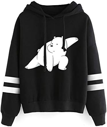 Unisex We Bare Bears Sweatshirts Leisure Printed Hooded Pullover Comfortable Hooded Sweatshirts Classic Sweater Unisex We Bare Bears Hoodies