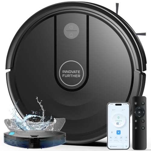 Robotic Vacuum Cleaner : 3-in-1 Robot Vacuum and Mop Combo, 4000Pa Suction, 2.87" Slim Robot Vacuum for Under Furniture, Beds, Smart Navigation, App Alexa Control for Hard Floors & Low-Pile Rugs