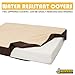 KOPEKS Large Rectangular Orthopedic Memory Foam Dog Bed - Includes Waterproof Inner Protector & Removable Cover - Brown