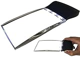 Glam Hobby LED Light 2X Large Rectangular Handheld Magnifier Reading Magnifying Glass - 2.3" X 4" Rimless Distortion Free Lens for Seniors, Low Vision, Books, Pages, Magazines, Newspapers, Maps