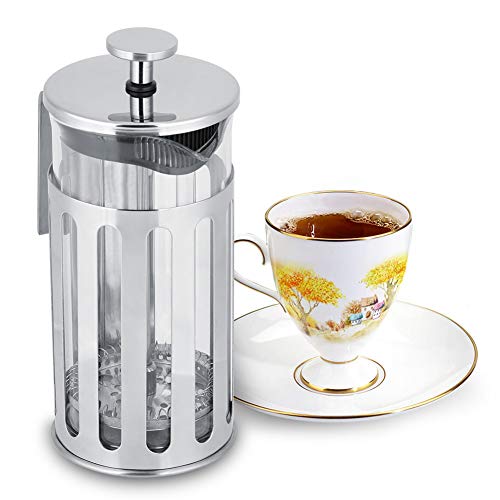 Household Tea Maker Stainless Glass Coffee Pot, 304 Stainless Steel Lid