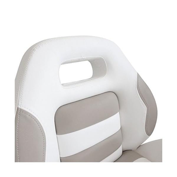 Leader-Accessories-Pontoon-Captains-Bucket-Seat-Boat-Seat-WhiteTaupe Leader-Accessories-Pontoon-Captains-Bucket-Seat-Boat-Seat-WhiteTaupe