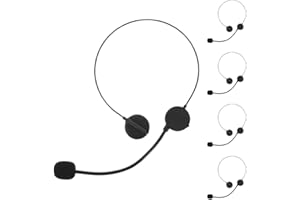 Toyvian 5Pcs Fake Microphone Headset for Halloween Party Cosplay Rock Star Costume Accessories Pretend Play Microphone Prop H