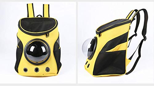 SRI Pet Carrier Capsule Backpack for Cats and Dogs (Yellow)