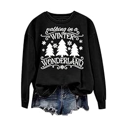 Plus Size Funny Christmas Shirts for Women Long