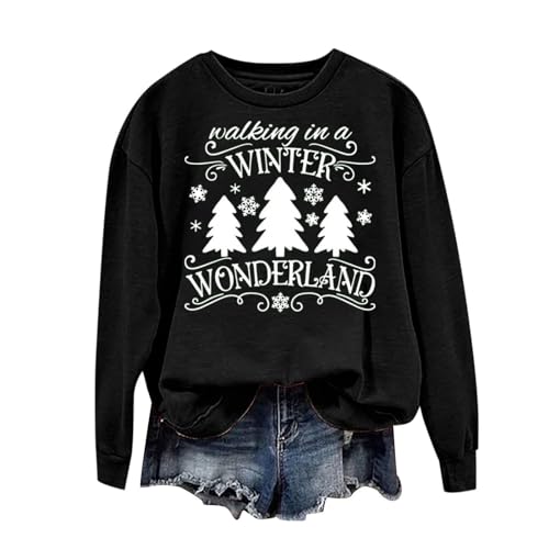 Plus Size Funny Christmas Shirts for Women Long