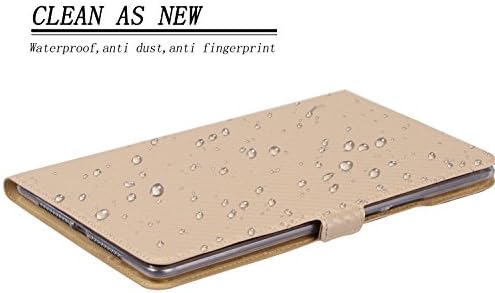 M5 8 Case,M5 8 Cover, ISIN Premium Carbon Fiber Texture Protective Case Stand Cover for Huawei Mediapad M5 8.4 SHT-W09 SHT-L09 SHT-AL09 8.4" Android Tablet PC with Card Slots(Gold)