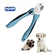 Pet Dog Cat Nail Clippers Designed By SySrion - Free Nail File - Razor Sharp Blades - Safety Stop to Prevent Overcutting Nails - Non Slip Handles - For Professional, Safe, At Home Pet Grooming
