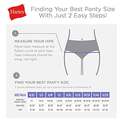 Hanes Women's Plus Size Panties Pack, Classic Cotton Brief Underwear
