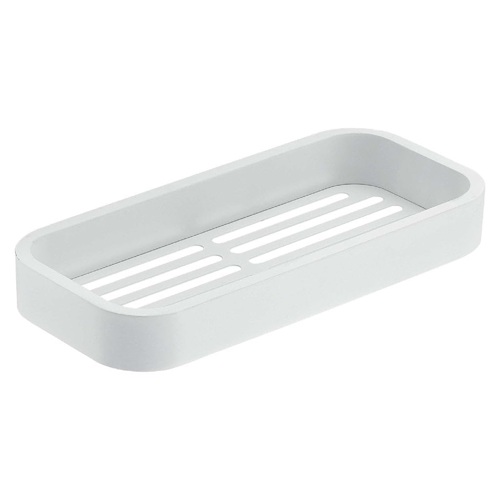 Gedy Outline Soap Dish, Brass, White, 24.1 x 11 x 3