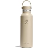 Hydro Flask &ndash; Standard Flex Cap 621 ml (21 oz) Bottle | Stainless steel, leak-proof, fits cup holders - cold 24 hours, hot 12 hours. Oat