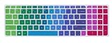 Leze - Ultra Thin Laptop Keyboard Cover Skin Protector for HP Pavilion 15 15-ab 15-ac 15t-ae 15-af 15-ak 15-an 15-au 15-ay 15-as 15-ba 15-bc 15-bk,HP OMEN 15-ax 15.6 Inch Semi - Rainbow