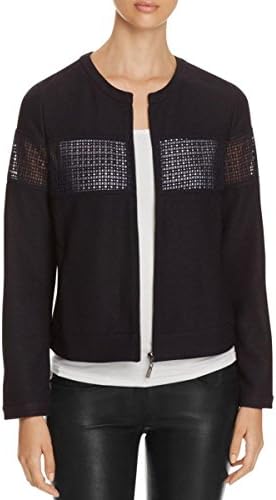 Finity Womens Mesh Sparkled Bomber Jacket Navy 4