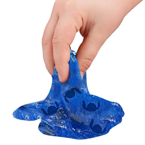 CRA-Z-Slimy Stitch Slime Toy- Glossy, Stretchy, Super Soft, Smooth Blue Stitch Slime with Stitch Shaped Confetti Mix-Ins for Boys and Girls, Lilo and Stitch Kids Toy Gift