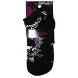 Ed Hardy Skull With Roses Basic Sport Socks - Black