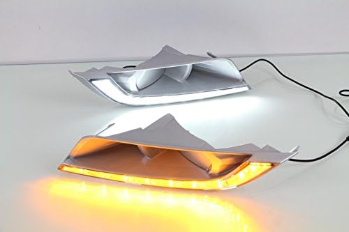 LED DRL Driving Lamp for Ranger Standard Model 2015 2016 White Daytime Running Light Black Cover 1pair white+yellow
